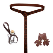 Brown belt with bottle holder and oak leaf hanger