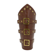 Brown brass-buckle Viking bracer