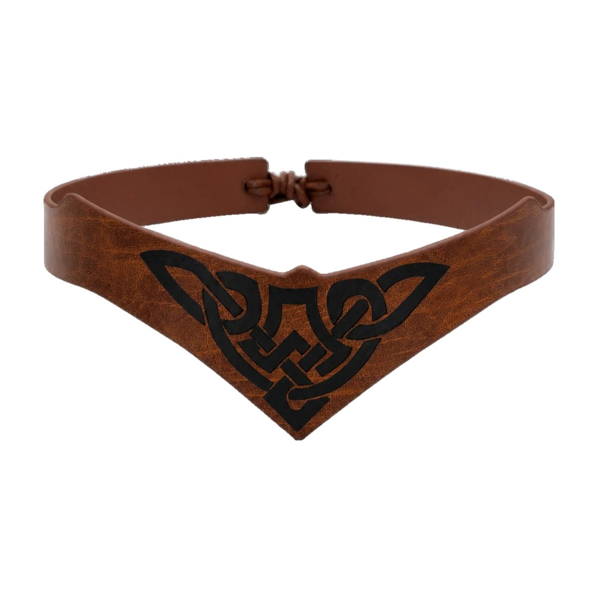 Brown thin celtic knotwork headband