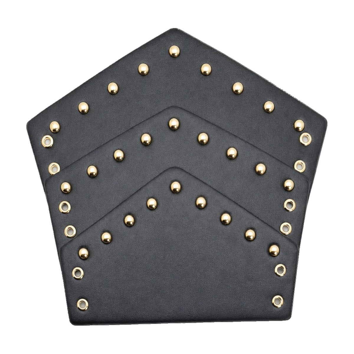 Black & gold chevron stud bracer