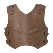 Vintage brown double-layer half breastplate