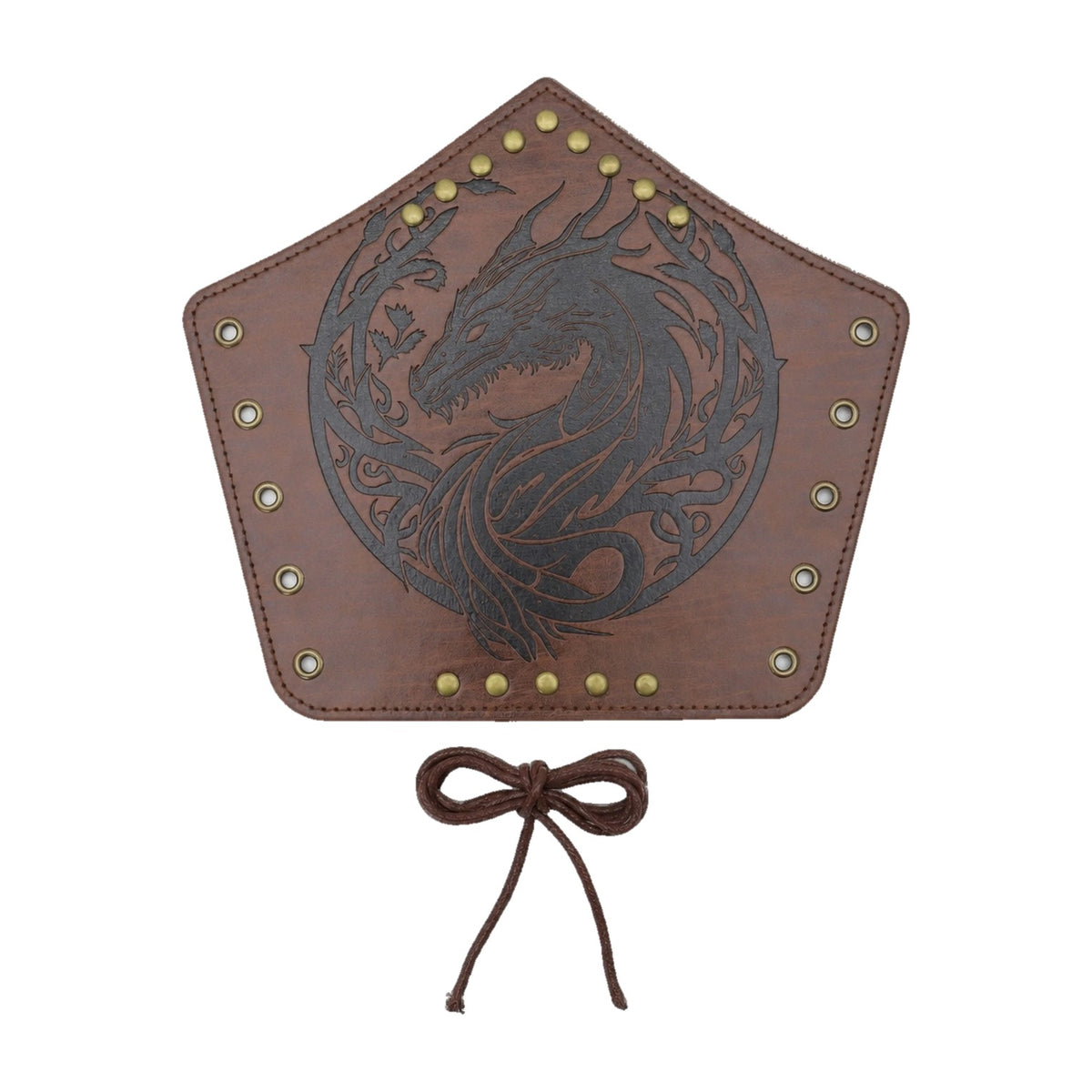 Brown dragon medallion bracer