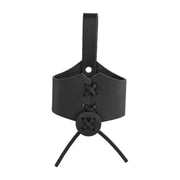 Black laced drinking horn holder