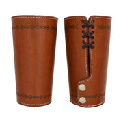 Coffee embossed cuff bracers