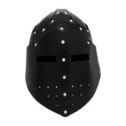 Black faux leather great helm