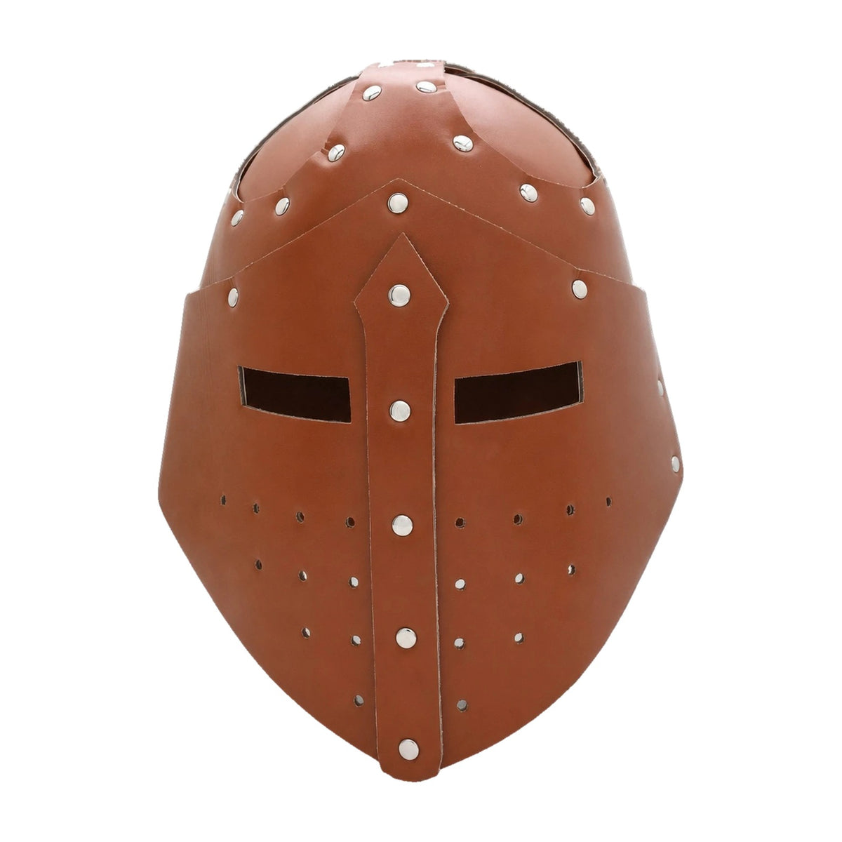 Brown faux leather great helm