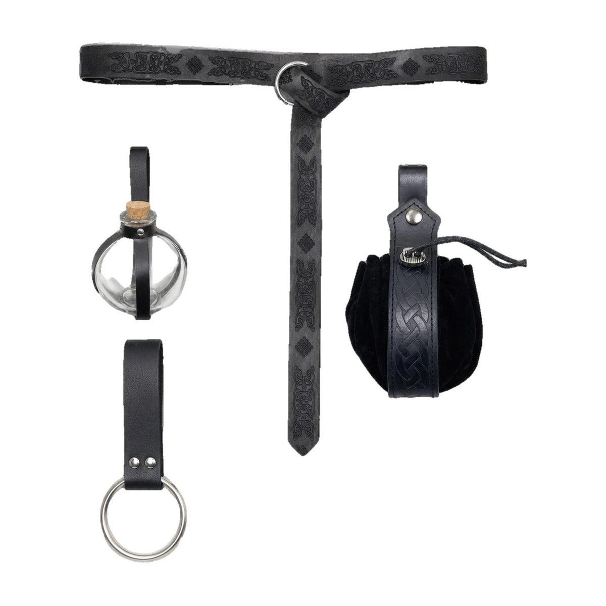 Black four-piece ring belt kit