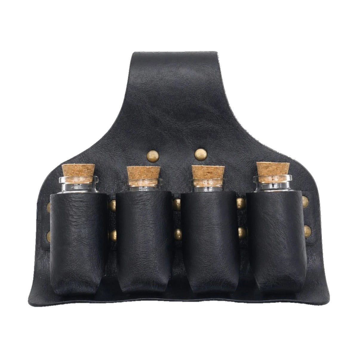 Black four-vial potion belt holder