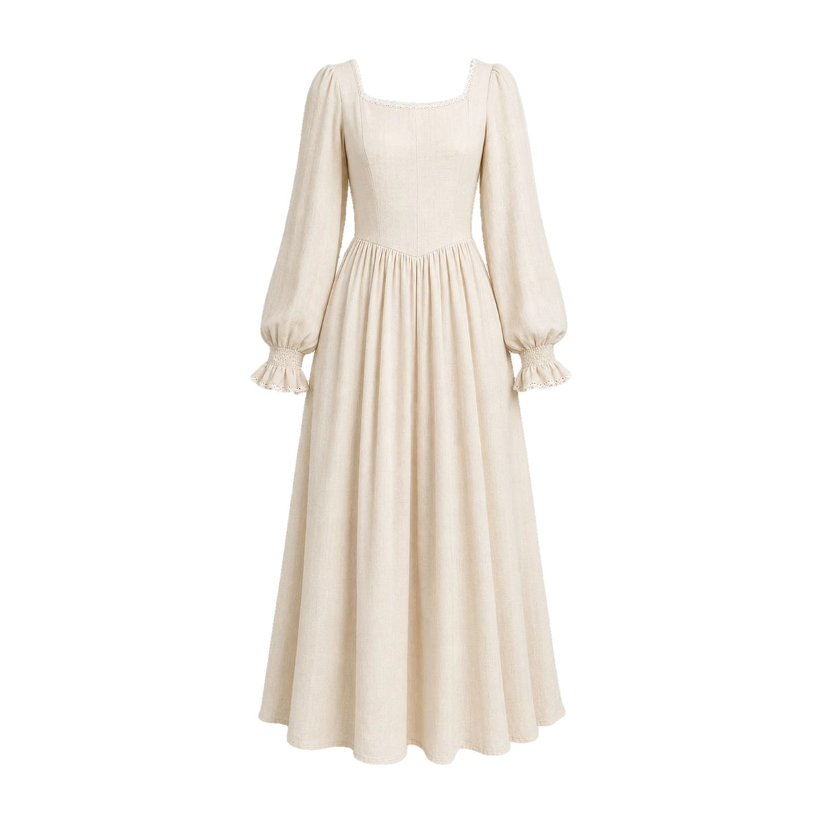 Full-skirt folk dress