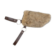 Brown fur-look single pauldron