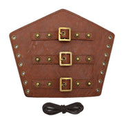 Brown gold-stud pentagon bracer