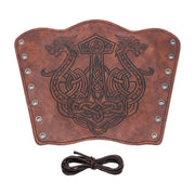 Red-brown hammer and dragons bracer