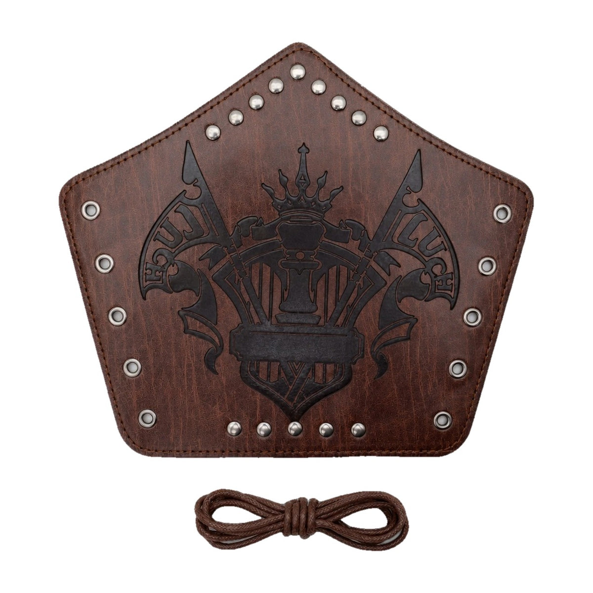 Brown heraldic banner bracer