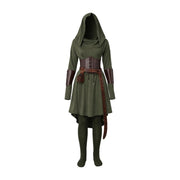 Green hooded elf dress set