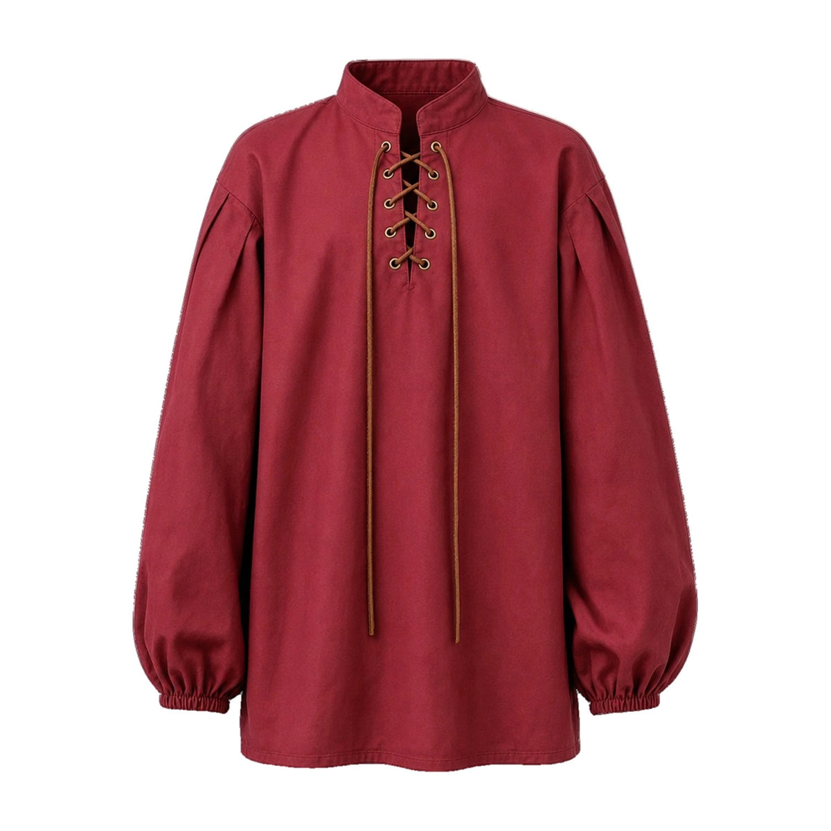 Red kids' stand-collar shirt