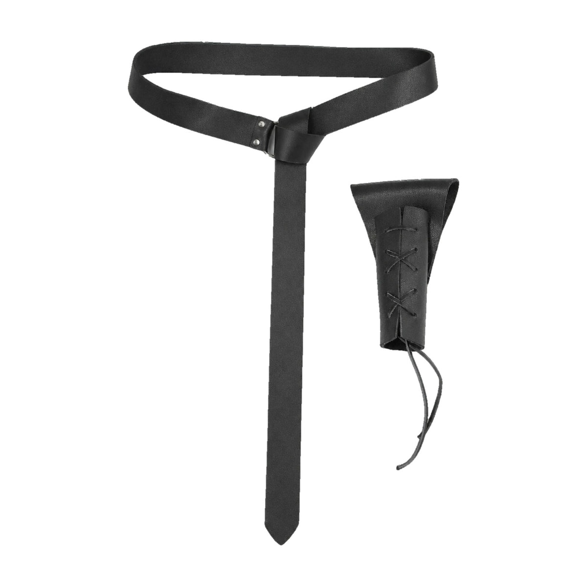 Black knight belt with sword frog