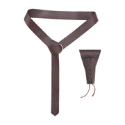 Brown knight belt with sword frog