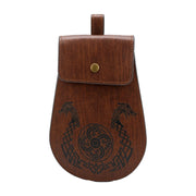 Brown knotwork dragon belt pouch