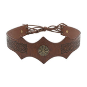 Brown & bronze knotwork circlet with medallion