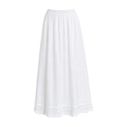 White lace-hem cotton petticoat