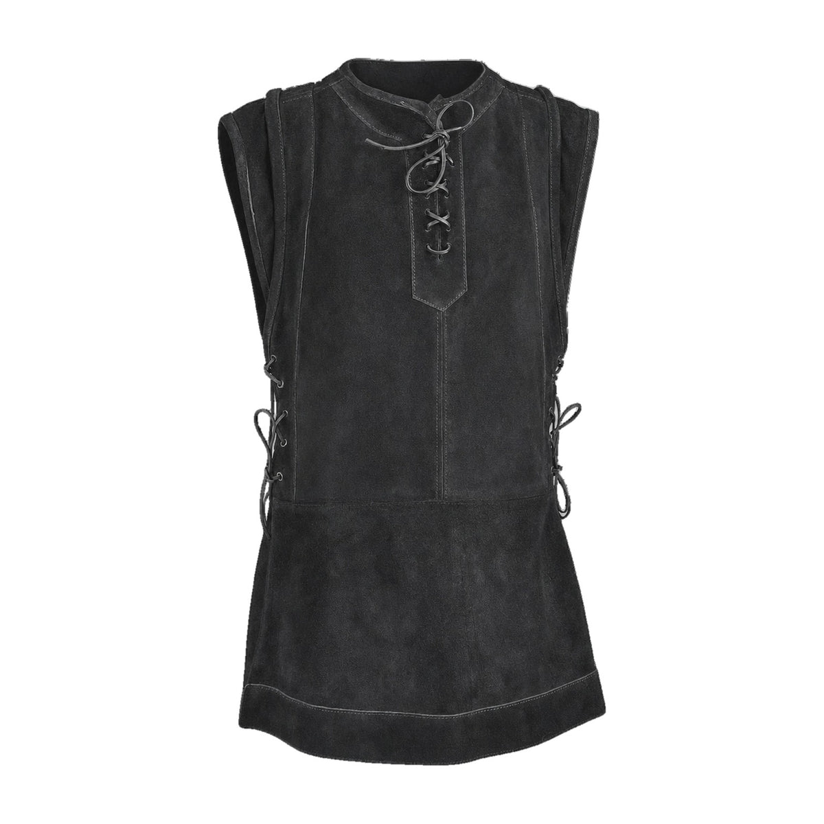 Black lace-up hunter vest