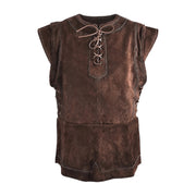 Brown lace-up hunter vest