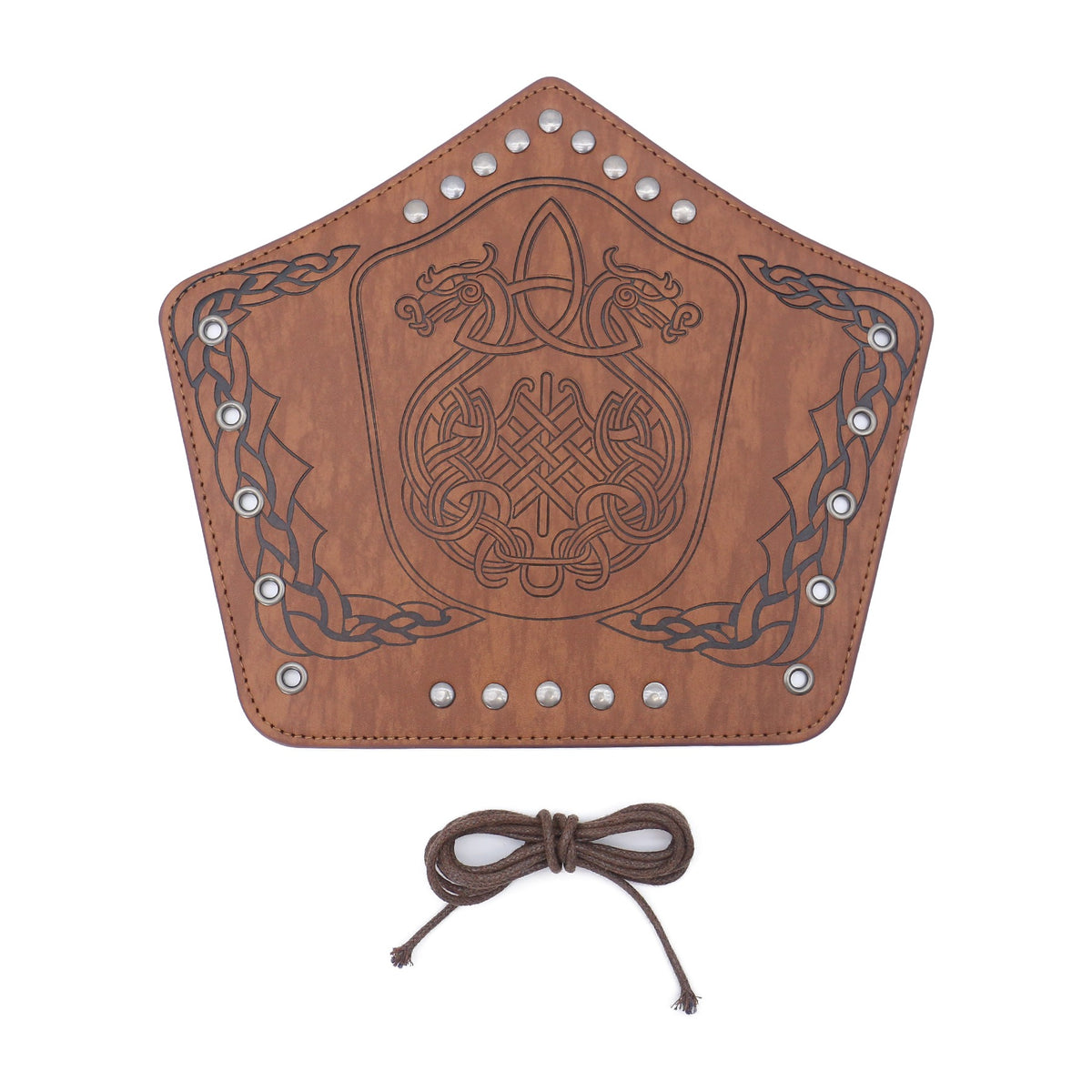 Brown laced Celtic dragon bracer