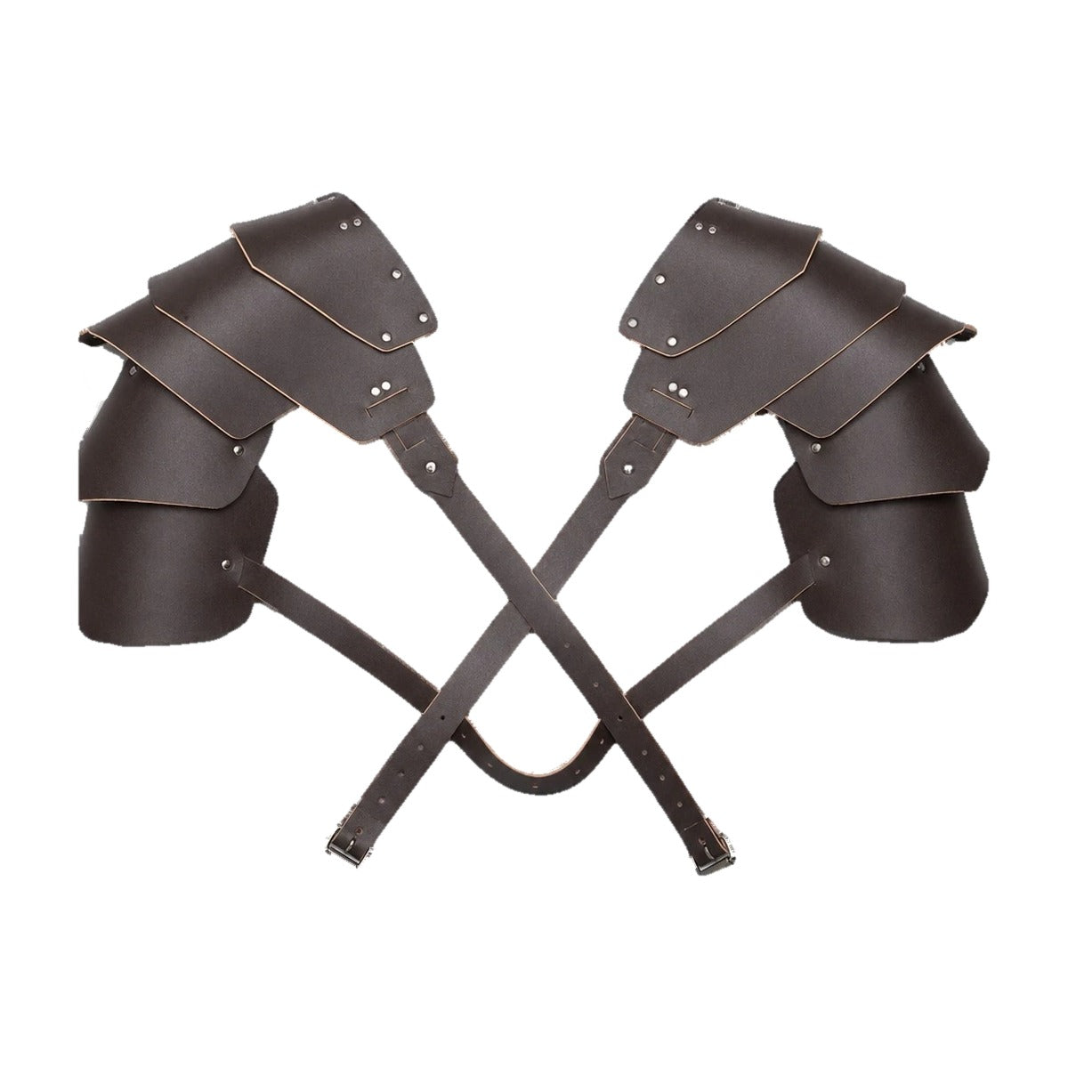 Brown layered double pauldrons
