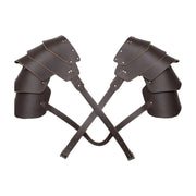 Brown layered double pauldrons