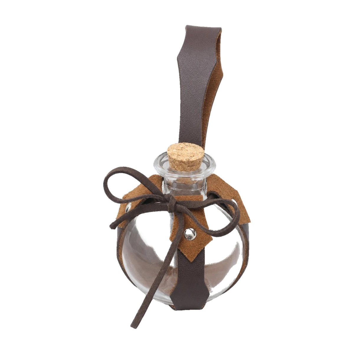 Brown maple leaf potion bottle with belt holder