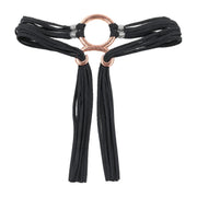 Black multi-cord ring belt