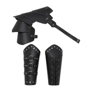 Black pauldron and bracers set
