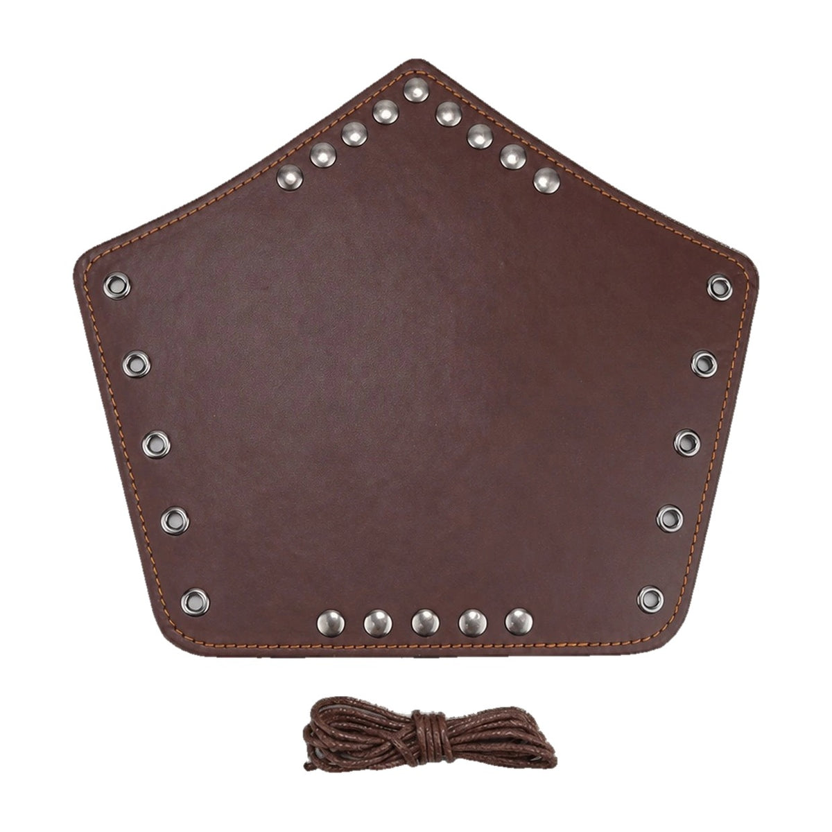 Brown plain studded bracer