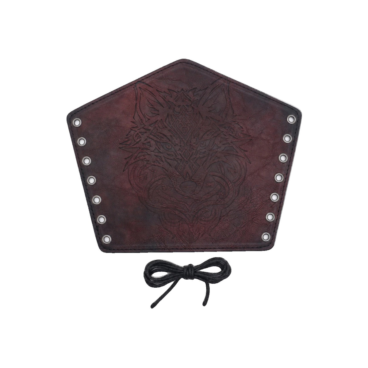Red-Brown plain studded bracer