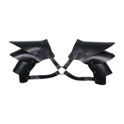Black pointed double shoulder armour