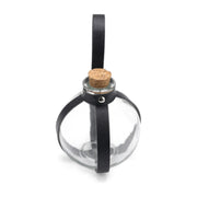 Black round potion bottle with belt holder