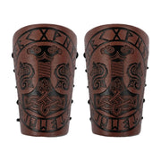Brown tall Thor's hammer bracers