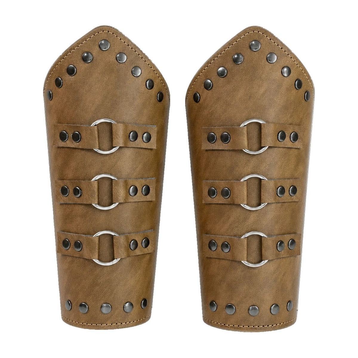 Camel riveted three-ring bracers
