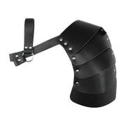 Black segmented single pauldron