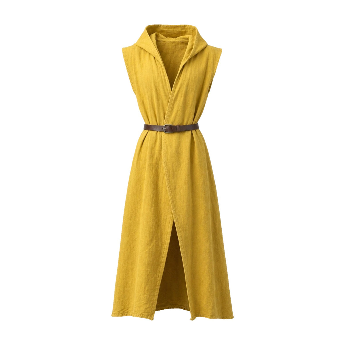 Yellow sleeveless cotton tunic
