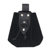 Black studded drawstring coin pouch