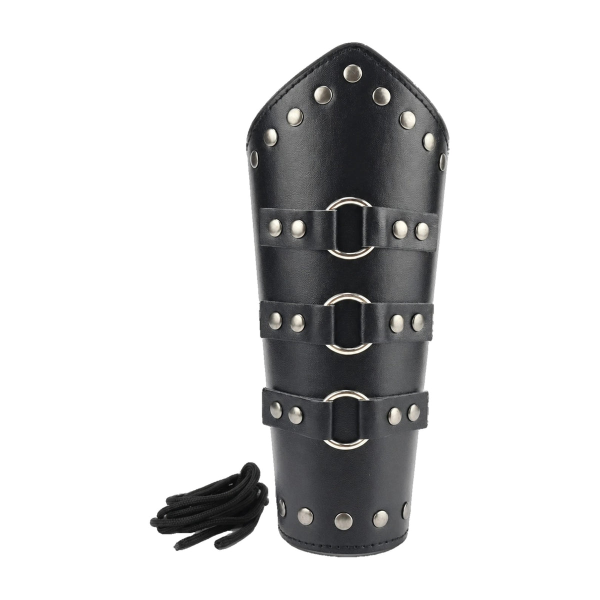 Black tall studded ring bracer