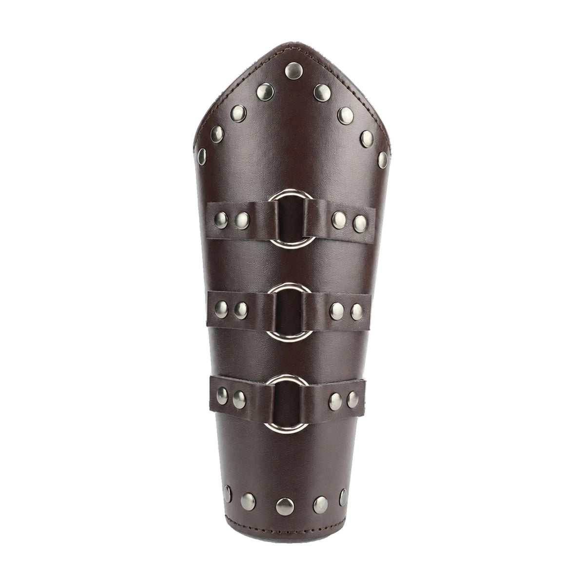 Brown tall studded ring bracer