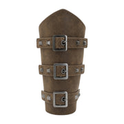 Vintage brown tall three-buckle bracer