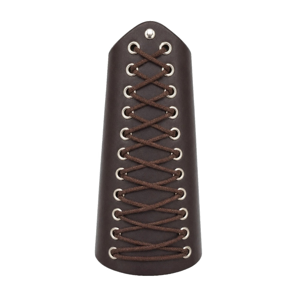 Brown tapered laced bracer