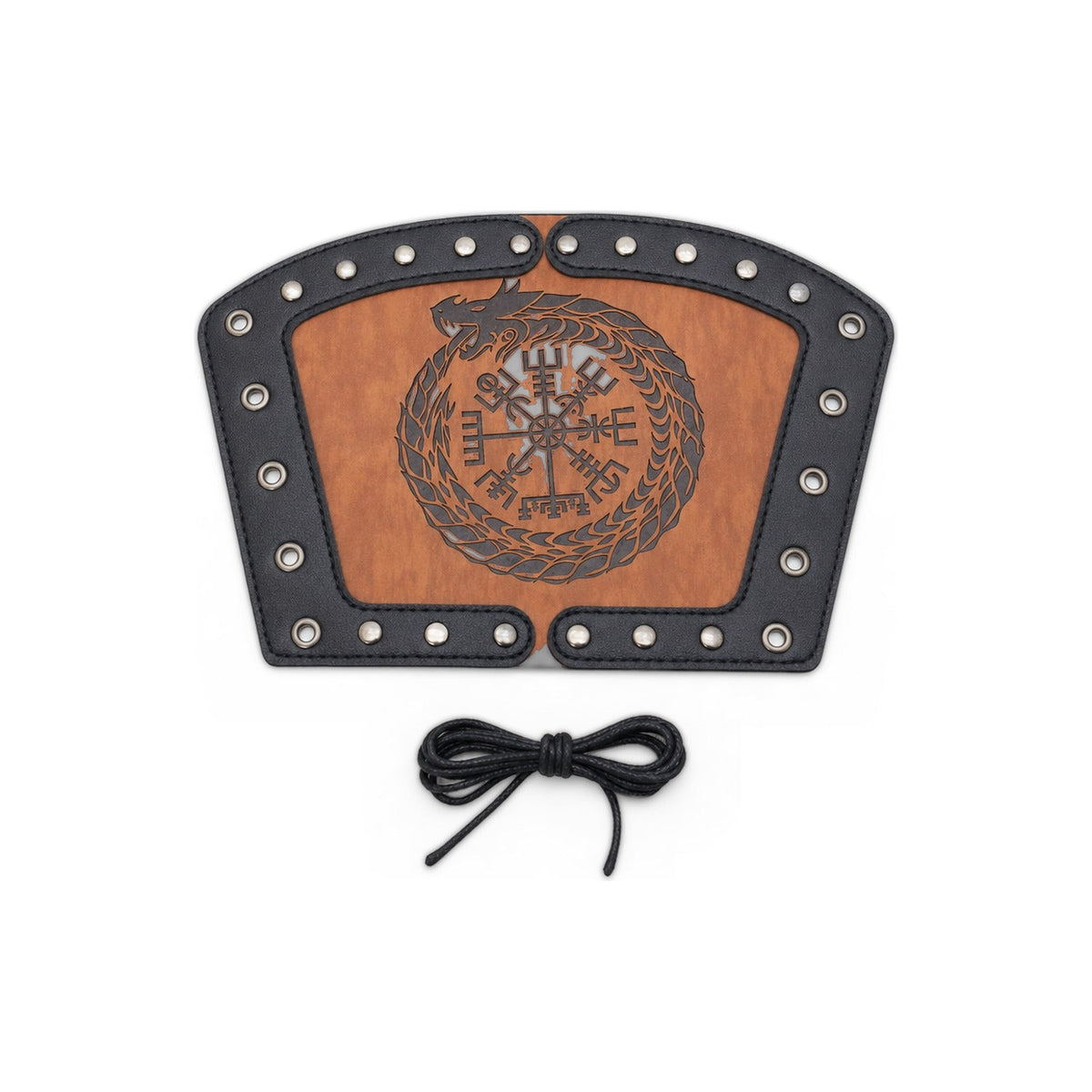 Black & brown Vegvisir bracer