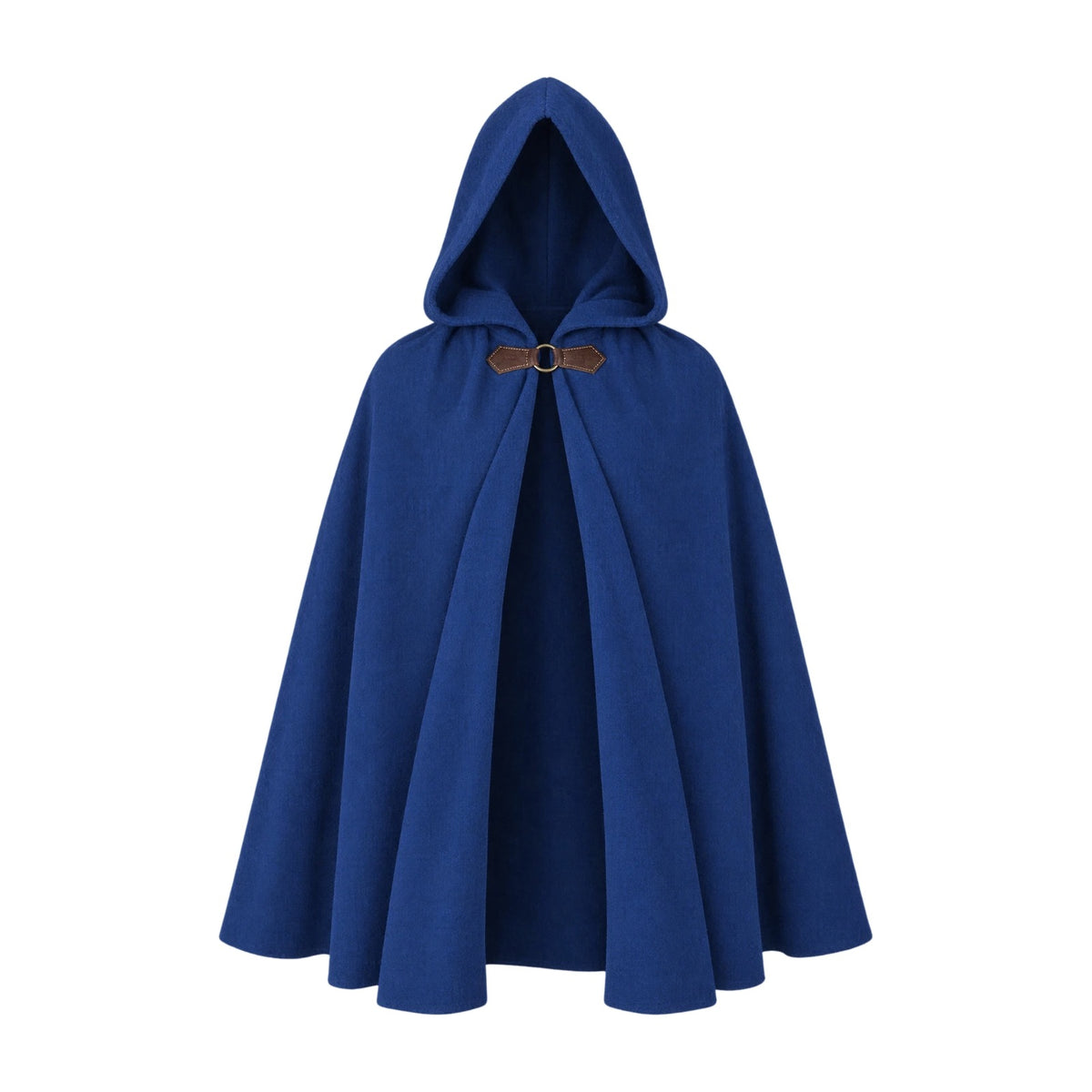 Blue velvet hooded cloak