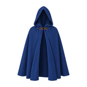 Blue velvet hooded cloak