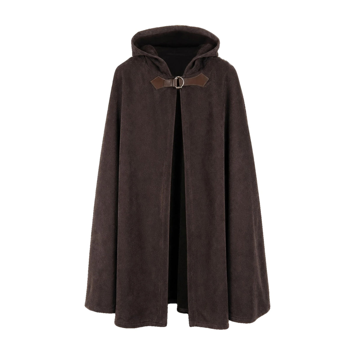 Brown velvet hooded cloak