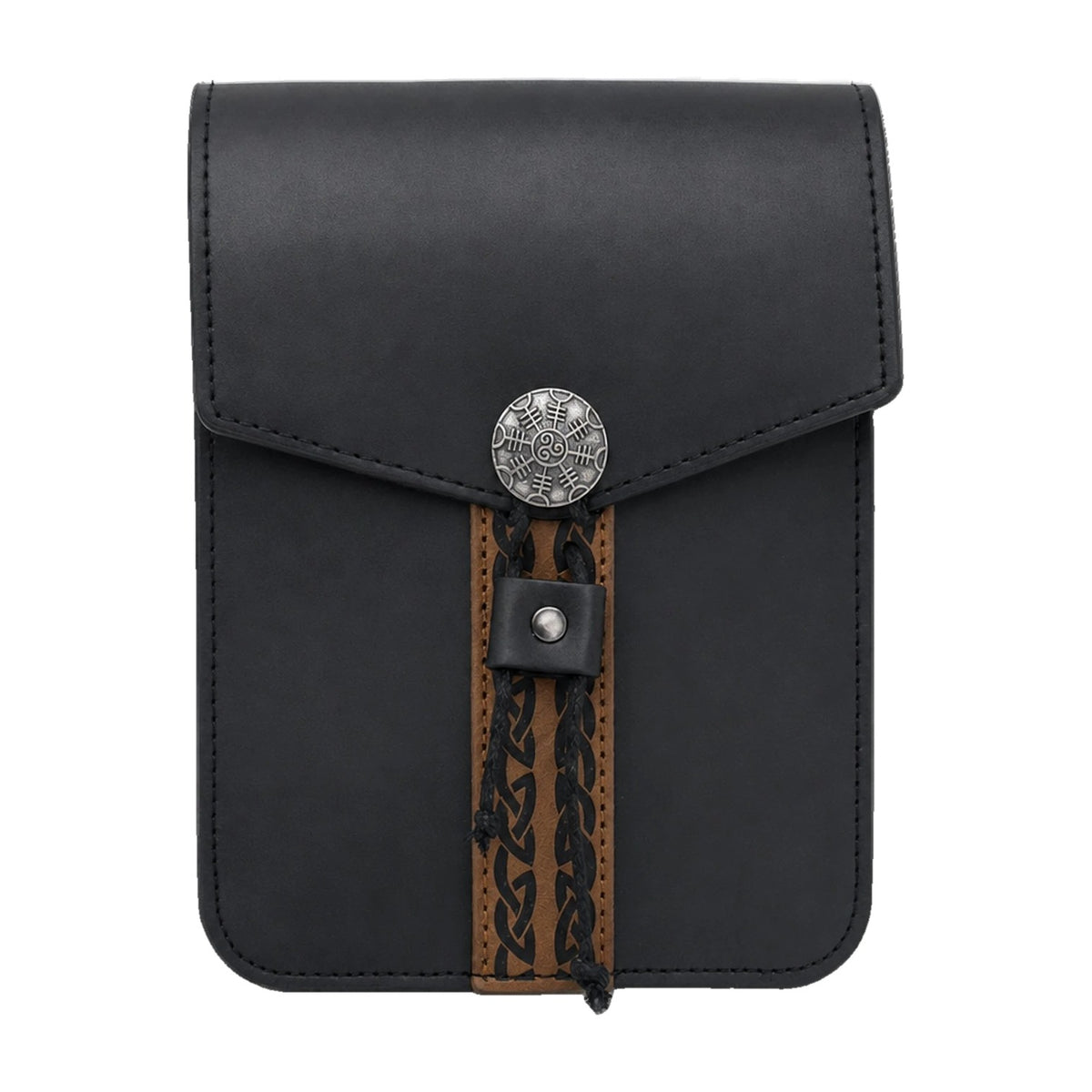 Black tall Viking belt pouch